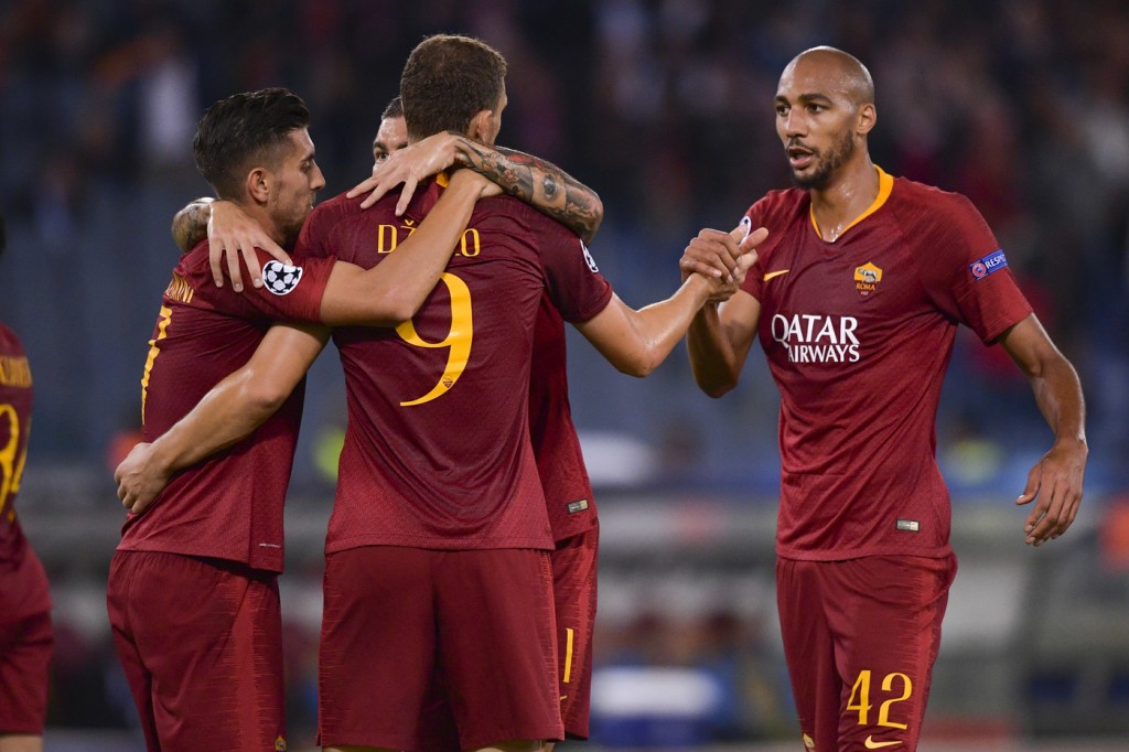 Dzeko Nzonzi Roma vs Viktoria Plzen - Uefa Champions League 2018/2019