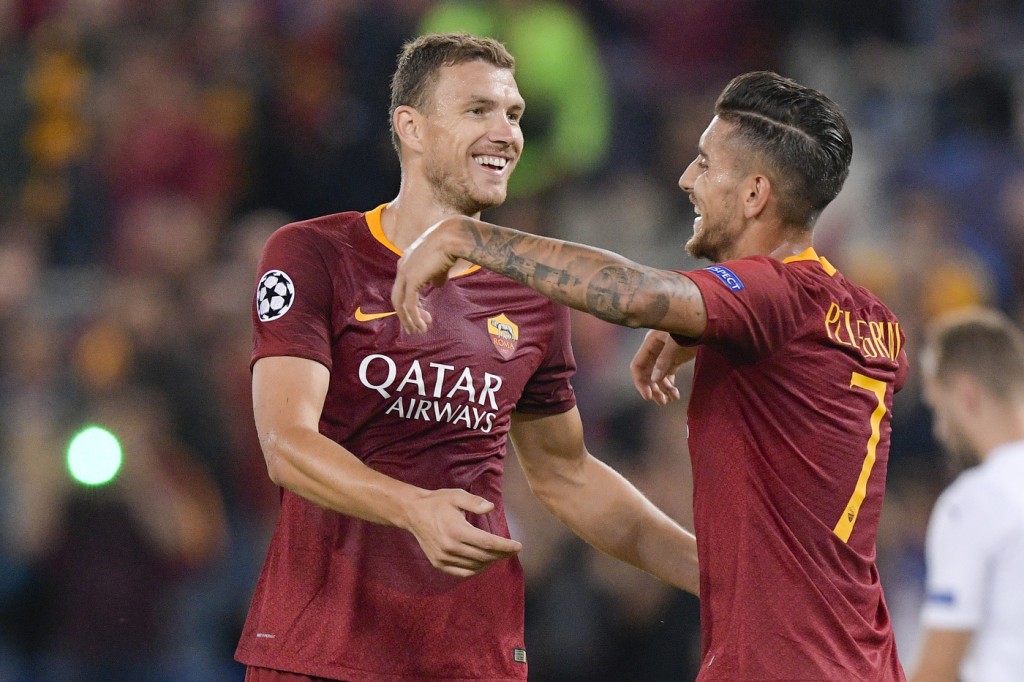 Roma-Viktoria Plzen Dzeko Pellegrini 1