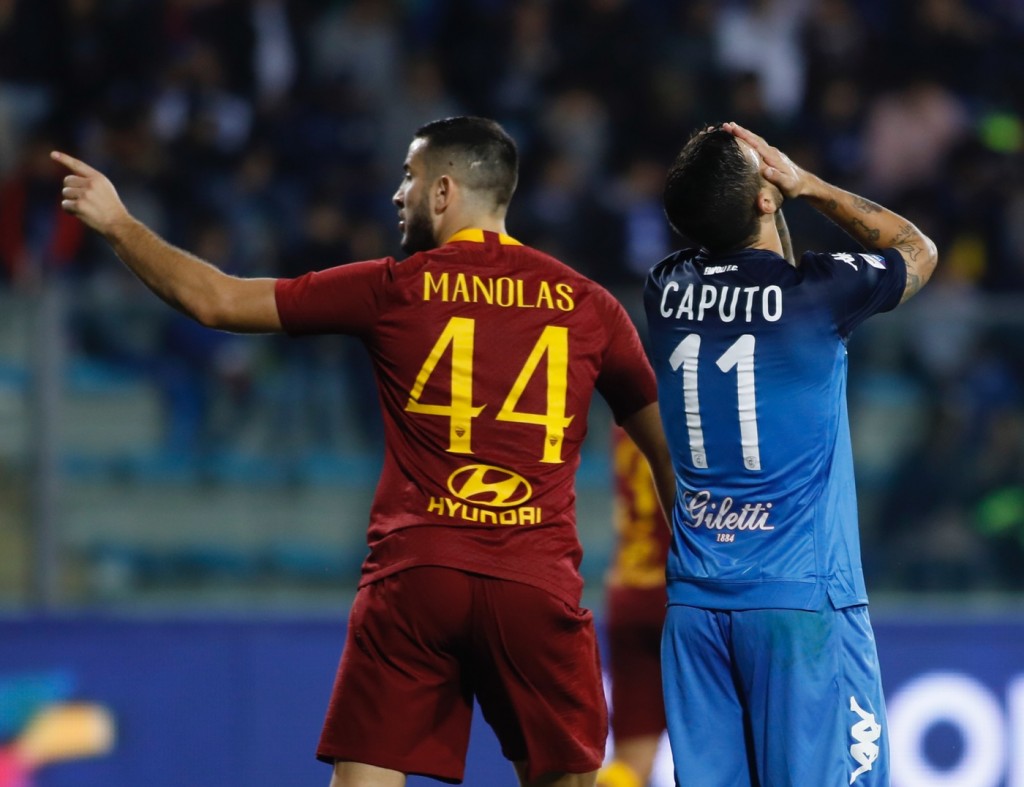 Caputo Manolas Empoli vs Roma - Serie A TIM 2018/2019