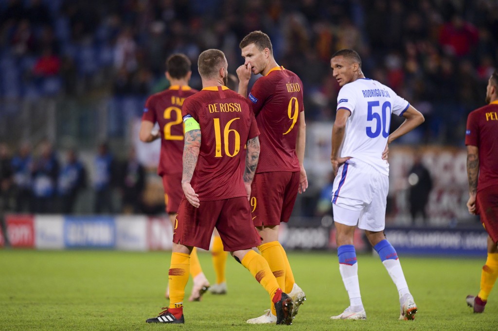 Dzeko De Rossi AS Roma vs CSKA Mosca - Uefa Champions League 2018/2019