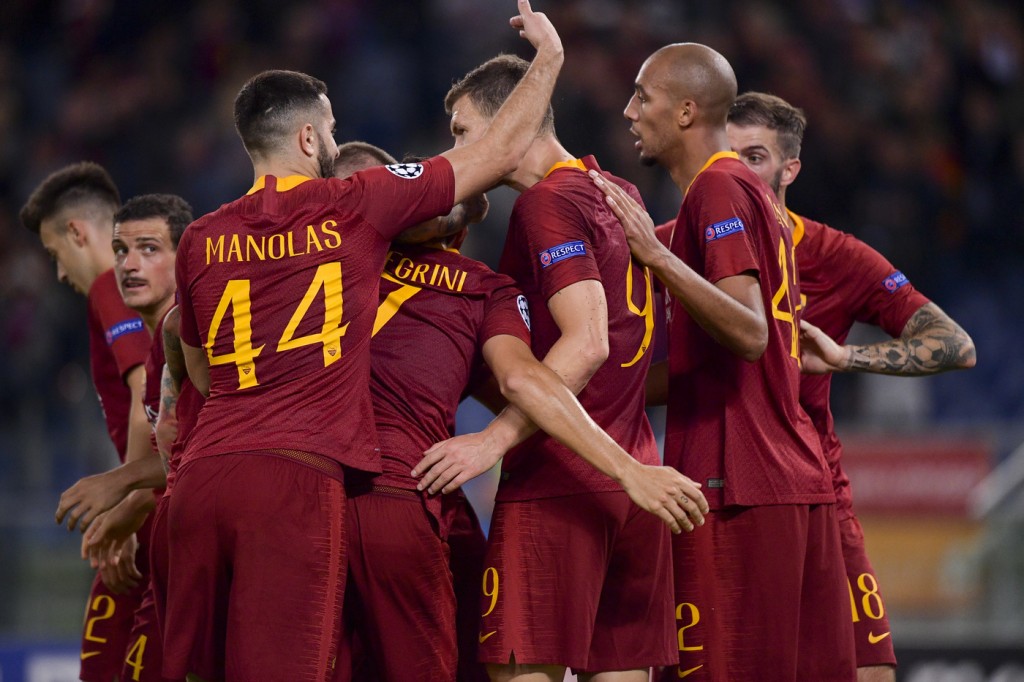 Dzeko Manolas Nzonzi AS Roma vs CSKA Mosca - Uefa Champions League 2018/2019