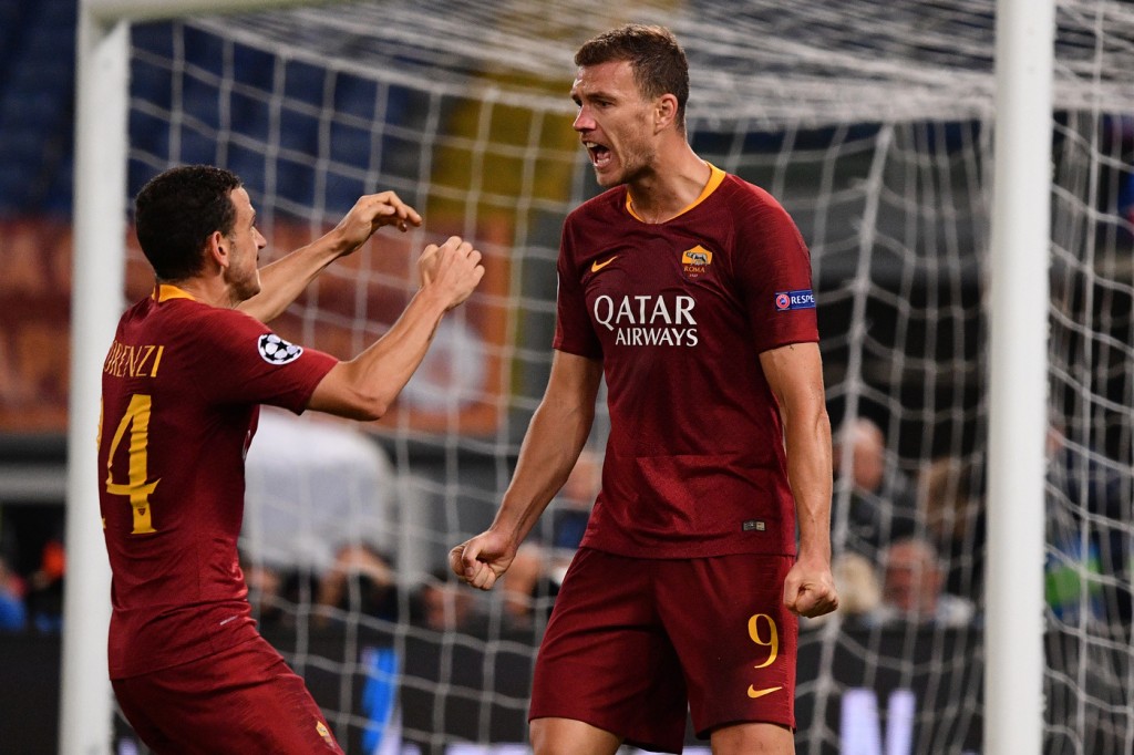 Dzeko Florenzi AS Roma vs CSKA Mosca - Uefa Champions League 2018/2019