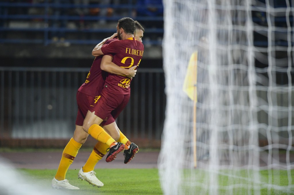 Dzeko Florenzi Empoli vs Roma - Serie A TIM 2018/2019
