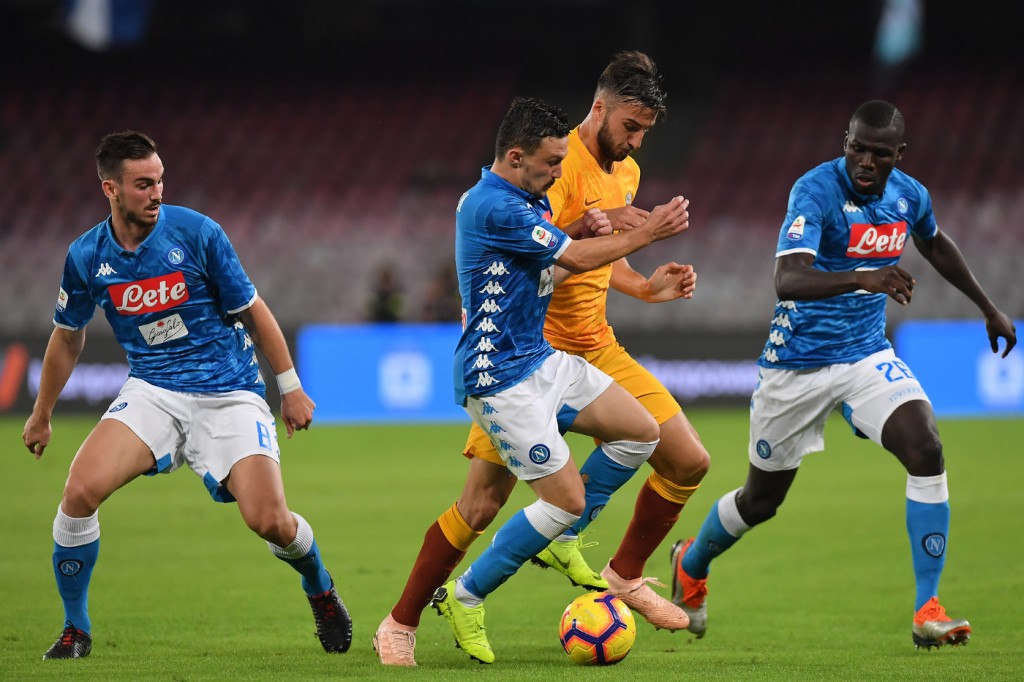 Cristante Callejon Napoli vs Roma - Serie A TIM 2018/2019