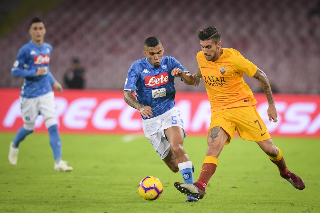 Pellegrini Allan Napoli vs Roma - Serie A Tim 2018/2019