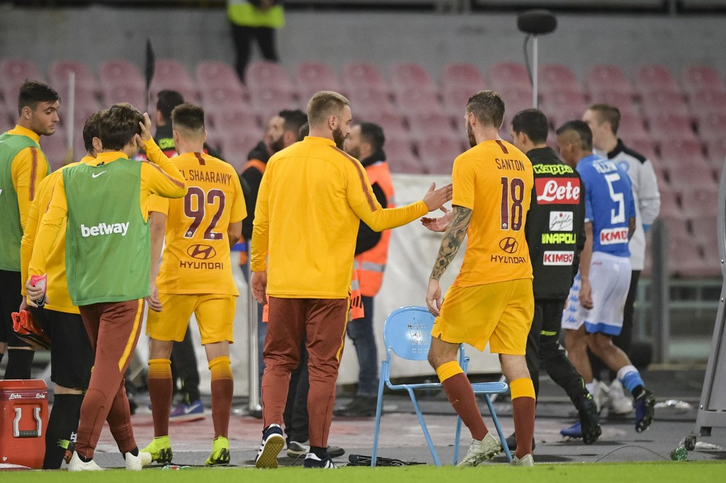 De Rossi Santon Napoli vs Roma - Serie A Tim 2018/2019