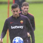 Lorenzo Pellegrini Trigoria, sessione di allenamento dell'AS Roma