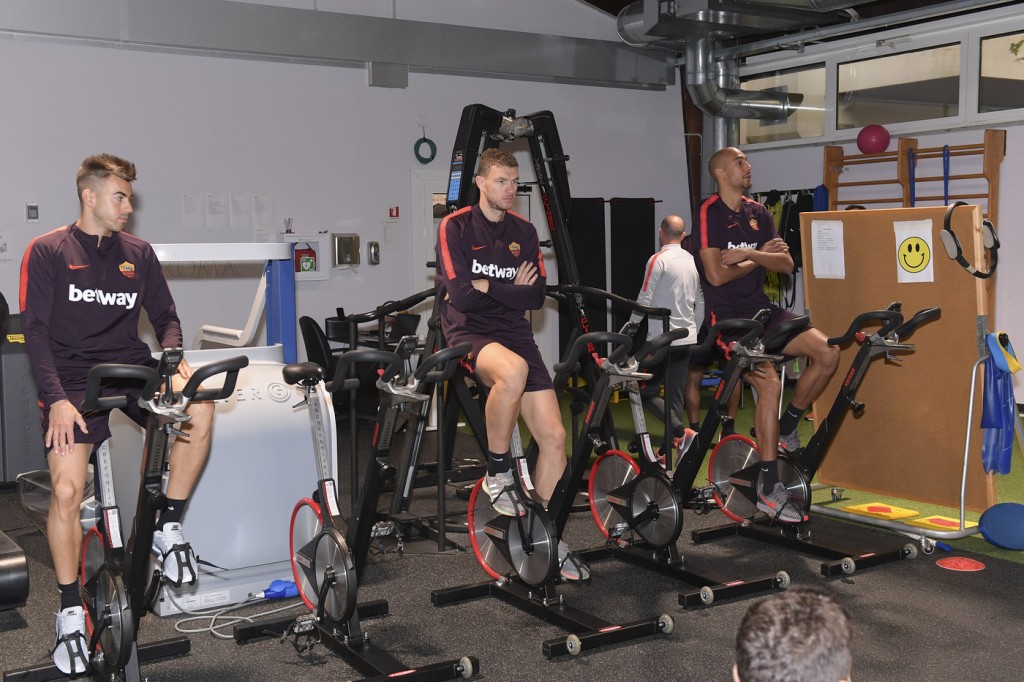 trigoria_allenamento_elshaarawy_dzeko_nzonzi_palestra