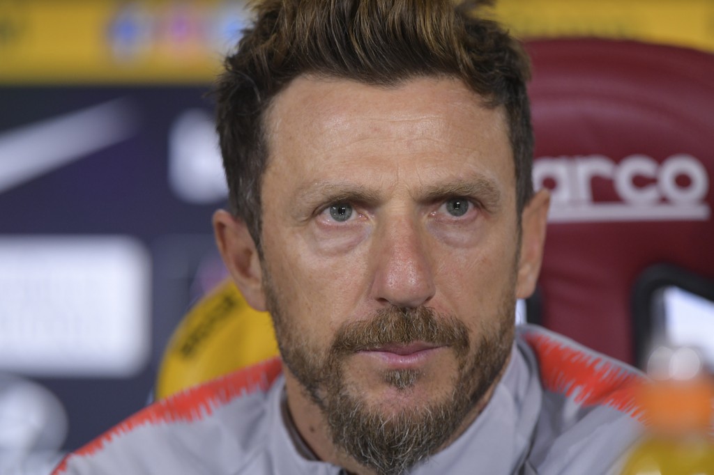 AS Roma, Eusebio Di Francesco in conferenza stampa