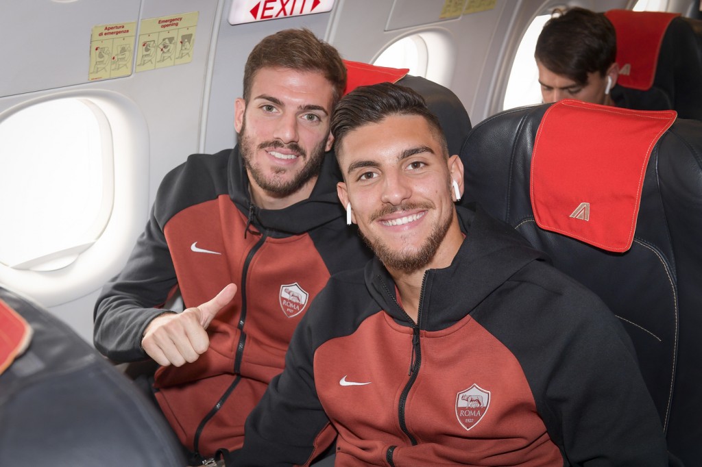 Pellegrini Santon Champions League, L'AS Roma in partenza per Mosca