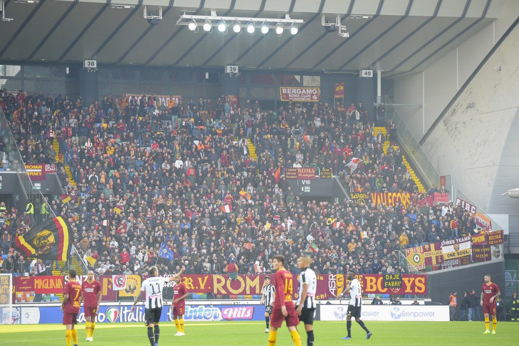 curva sud settore ospiti Udinese vs Roma - Serie A 2018-2019