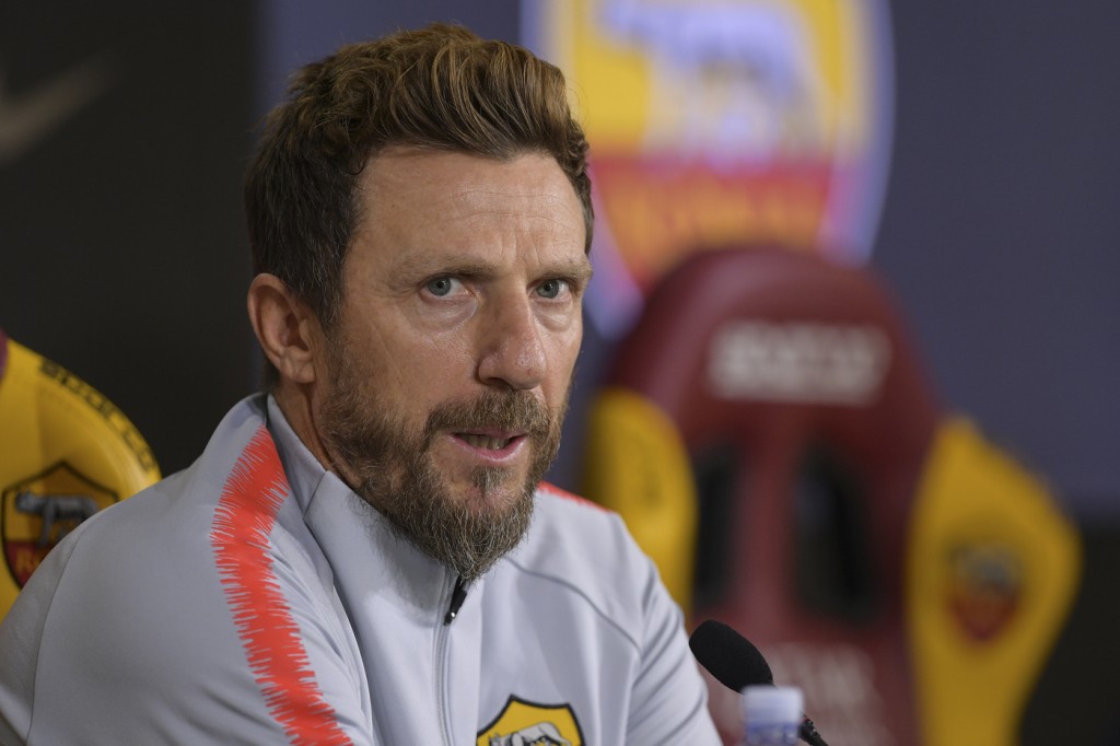 AS Roma, conferenza stampa Di Francesco alla vigilia di Roma-Samp