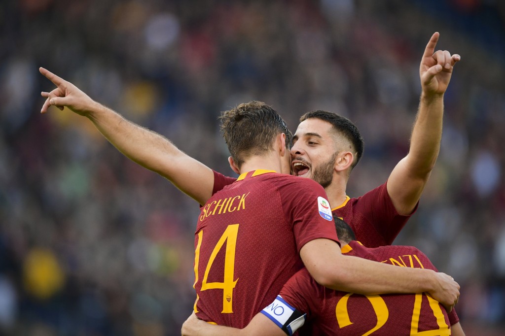 Manolas Schick Roma vs Sampdoria - Serie A TIM 2018/2019