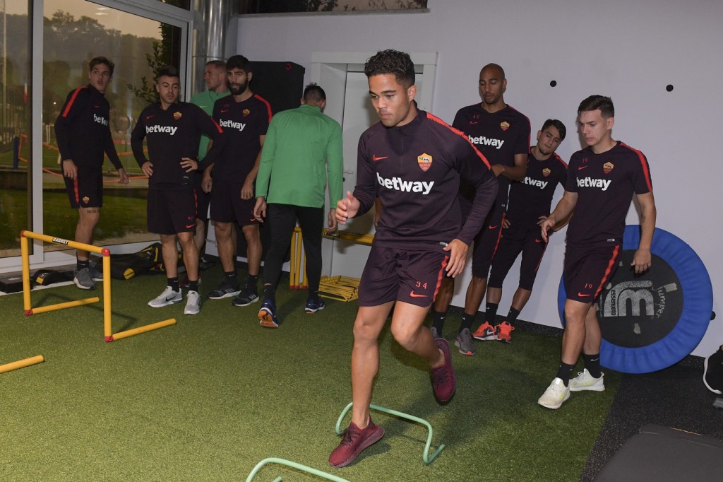 Allenamento_Palestra_Trigoria_AsRoma_Kluivert