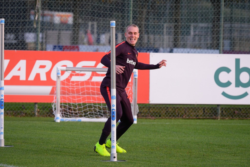 AS Roma, allenamento a Trigoria