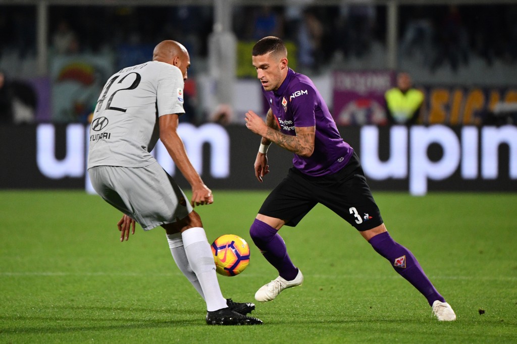 Nzonzi Biraghi Fiorentina vs Roma - Serie A TIM 2018/2019