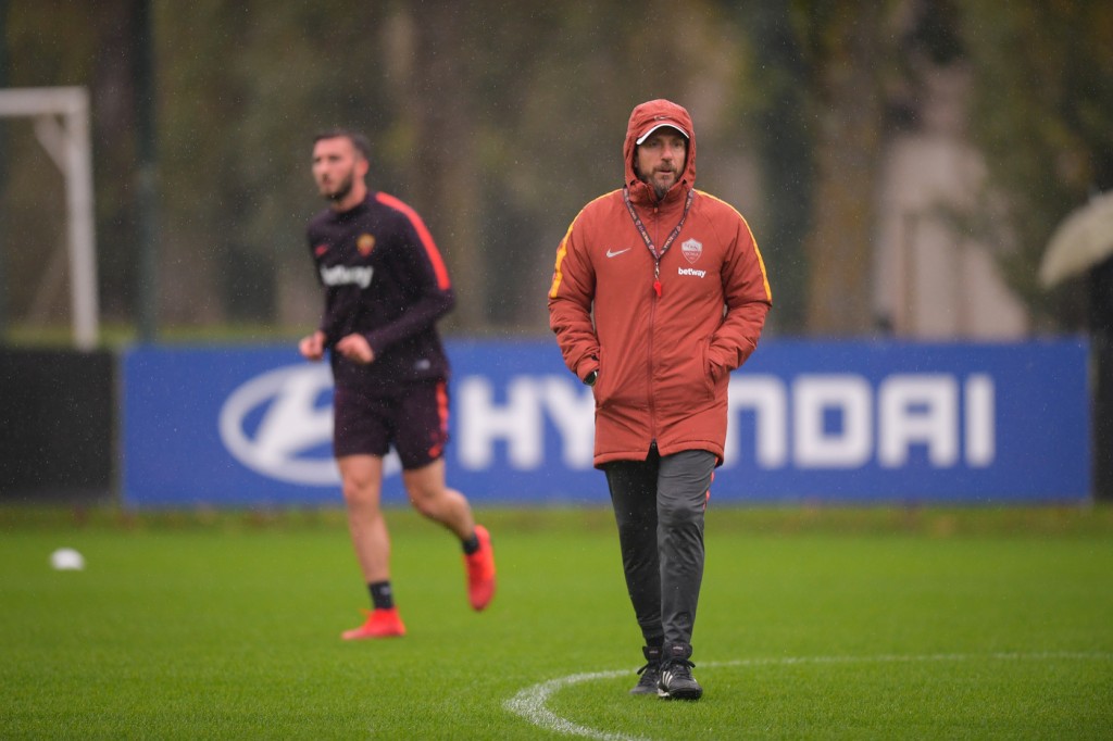 di francesco AS Roma, allenamento a Trigoria
