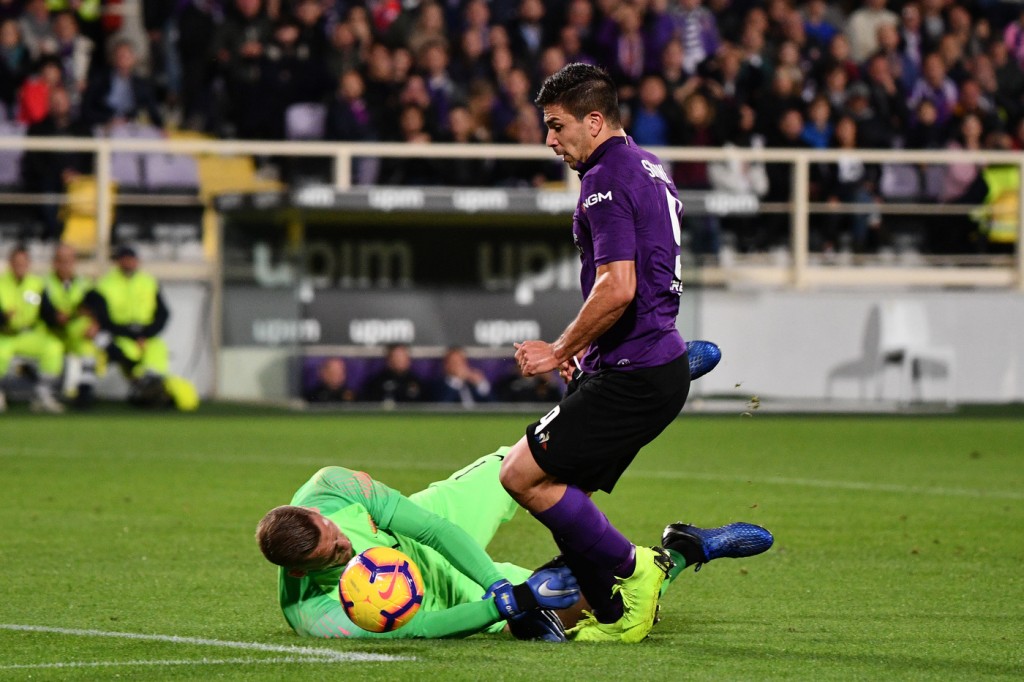 simeone olsen contatto rigore fiorentina roma