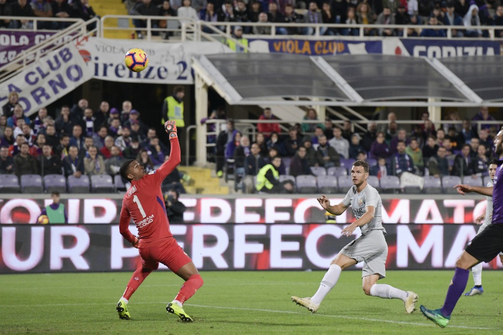 Dzeko Fiorentina vs Roma - Serie A TIM 2018/2019