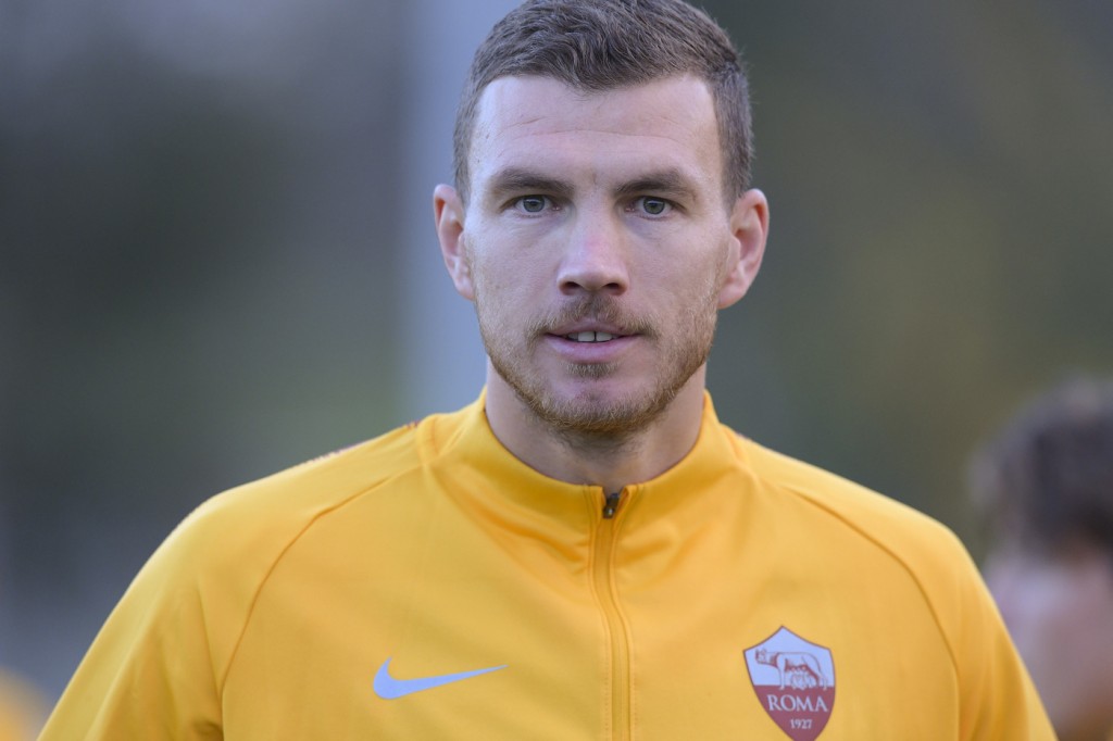 dzeko - Champions League, l'allenamento della Roma