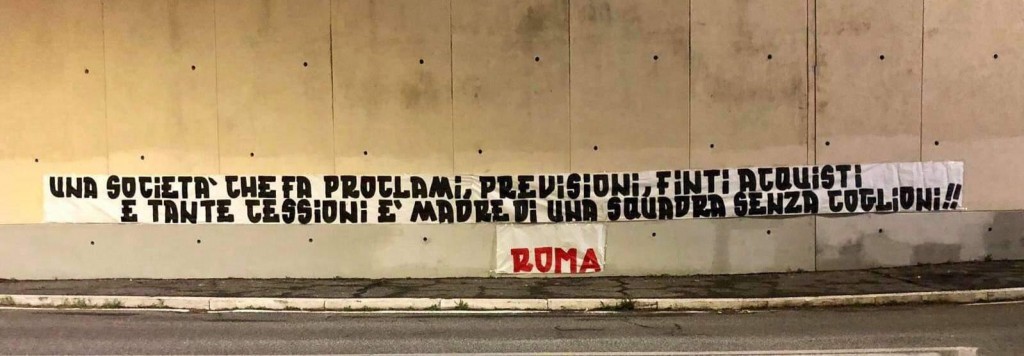 striscione roma società