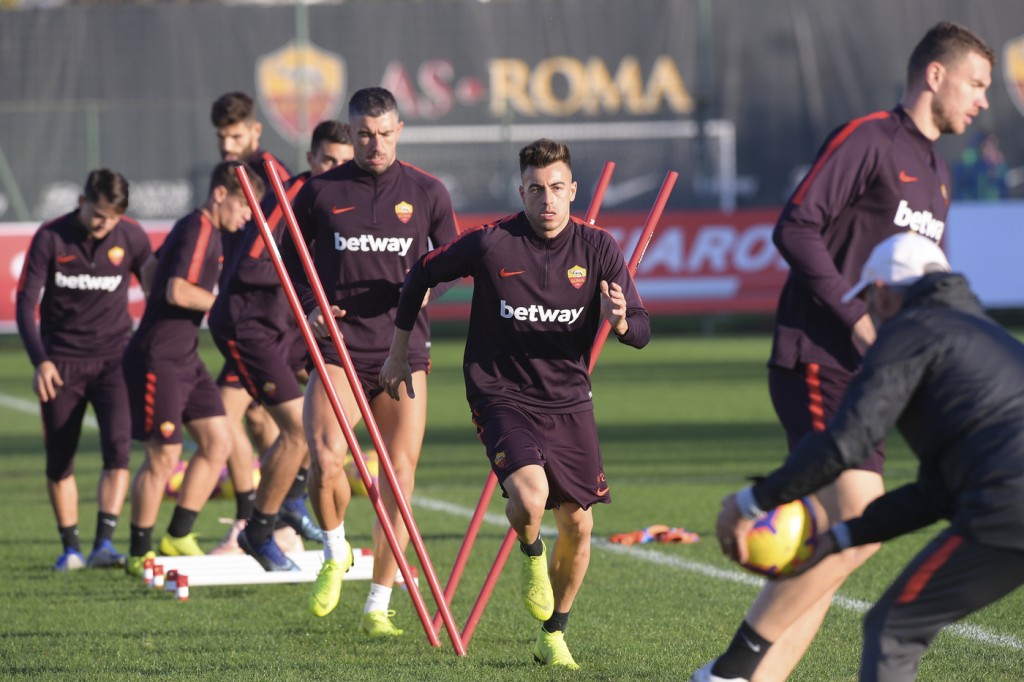 el shaarawy - Trigoria, sessione di allenamento dell'AS Roma