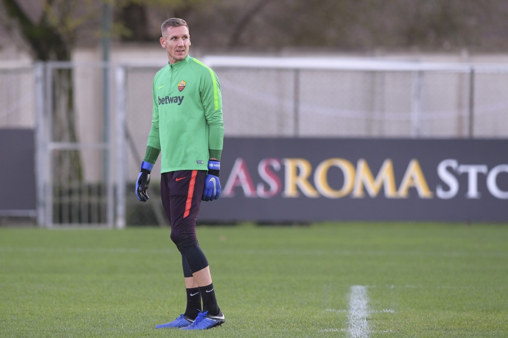 olsen - Trigoria, sessione di allenamento dell'AS Roma