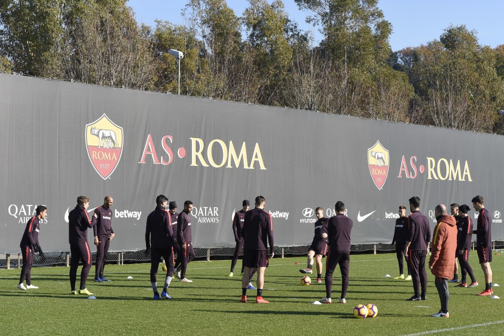 ASRoma, allenamento a Trigoria