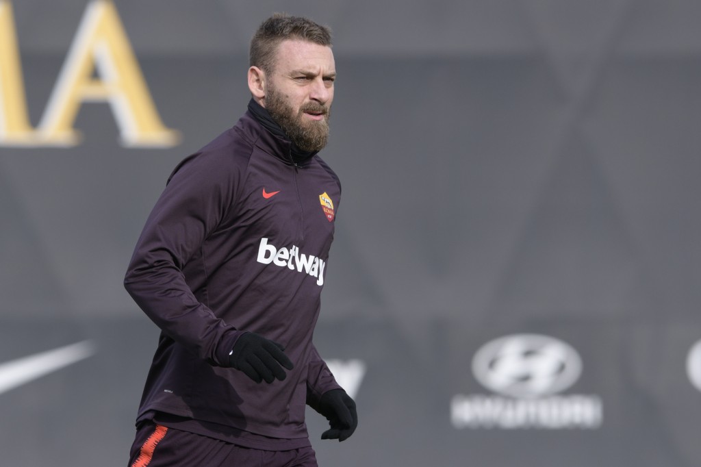 De Rossi AS Roma, allenamento a Trigoria
