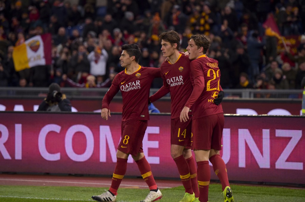 perotti Schick zaniolo Roma vs Sassuolo - Serie A 2018/2019