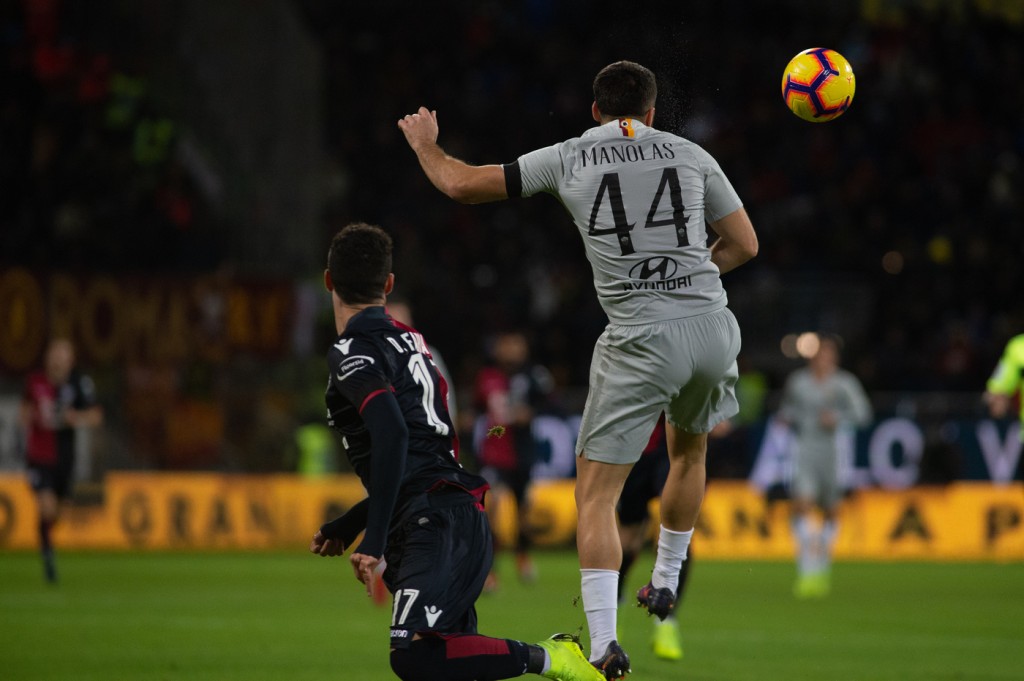 Manolas Cagliari vs Roma - Serie A TIM 2018/2019