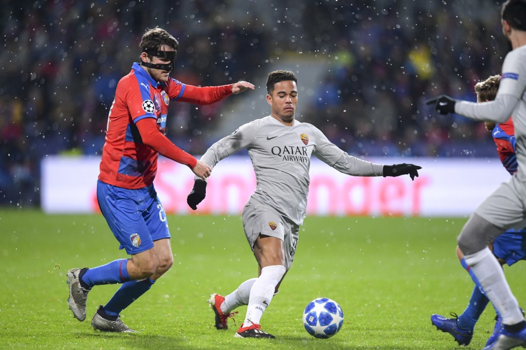 kluivert Viktoria Plzen vs Roma - Uefa Champions League