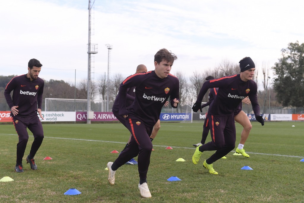 AS Roma_allenamento_Trigoria_Schick_Coric