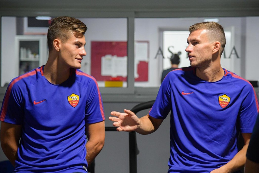 Sessione di allenamento dell'AS Roma