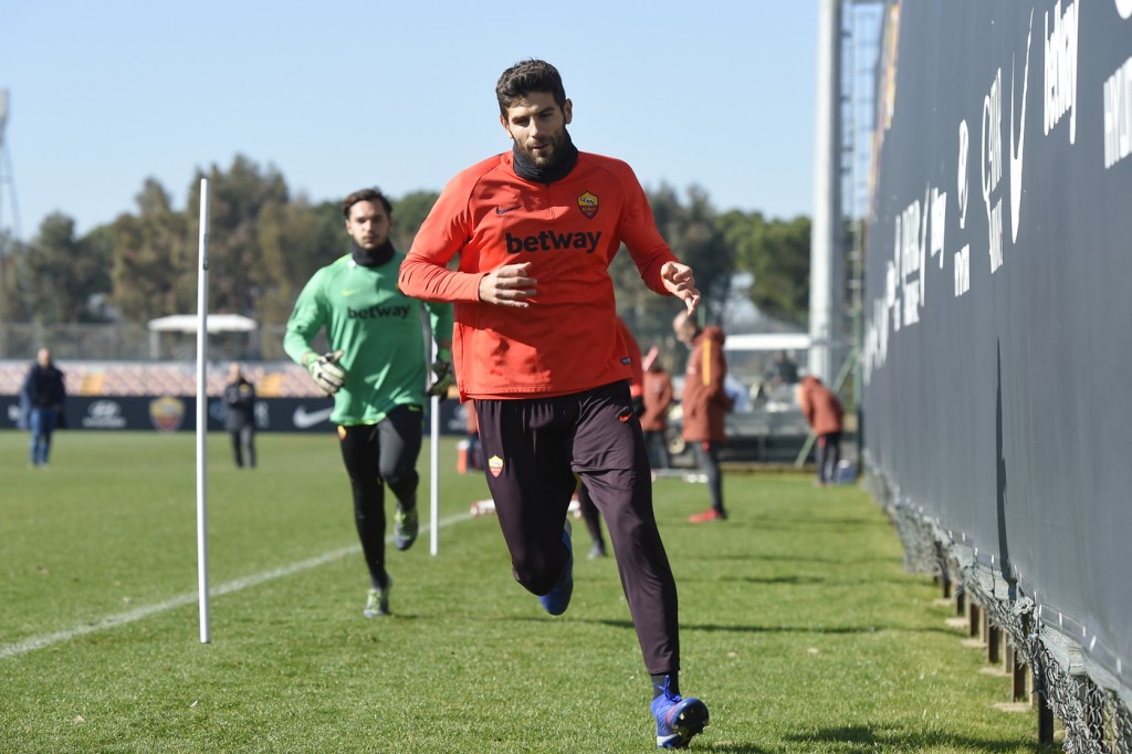 Fazio AS Roma, Sessione di allenamento