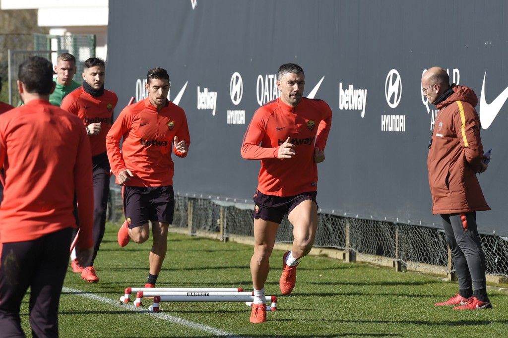 Kolarov AS Roma, Sessione di allenamento Trigoria
