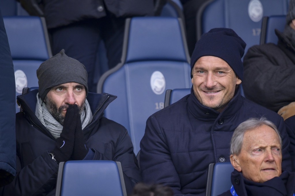 Totti Monchi Atalanta vs Roma - Serie A TIM 2018/2019