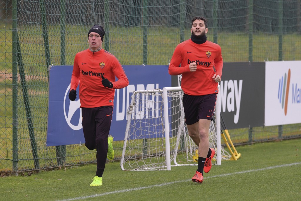 Trigoria Allenamento Karsdorp Manolas