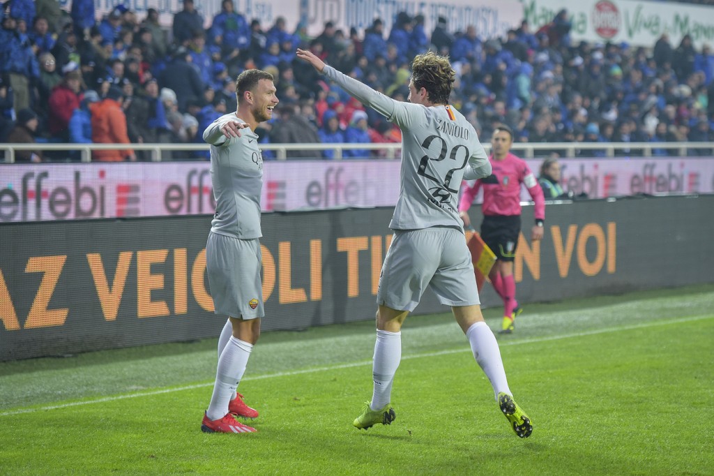 Dzeko Zaniolo Atalanta vs Roma - Serie A TIM 2018/2019