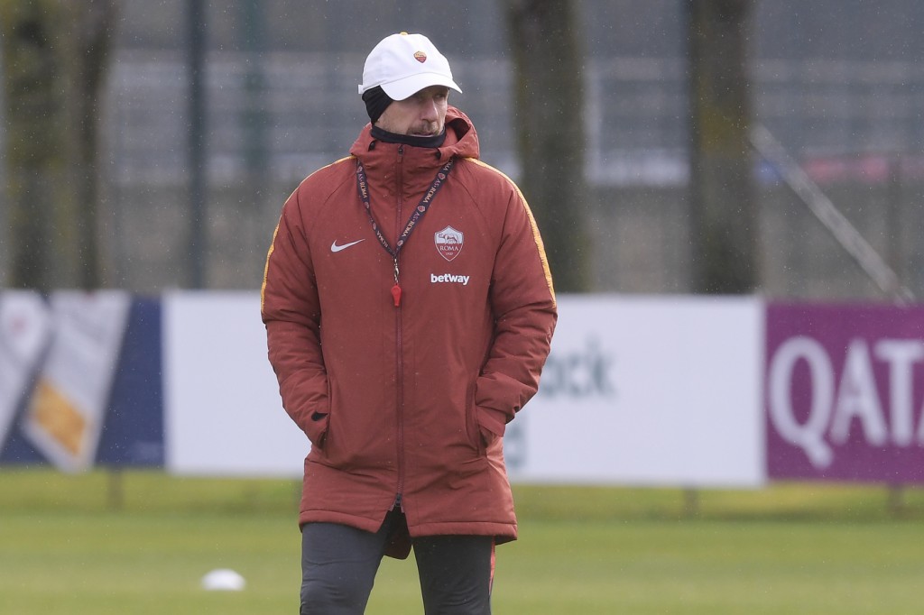 Di Francesco AS Roma, seduta di allenamento al Centro sportivo di Trigoria