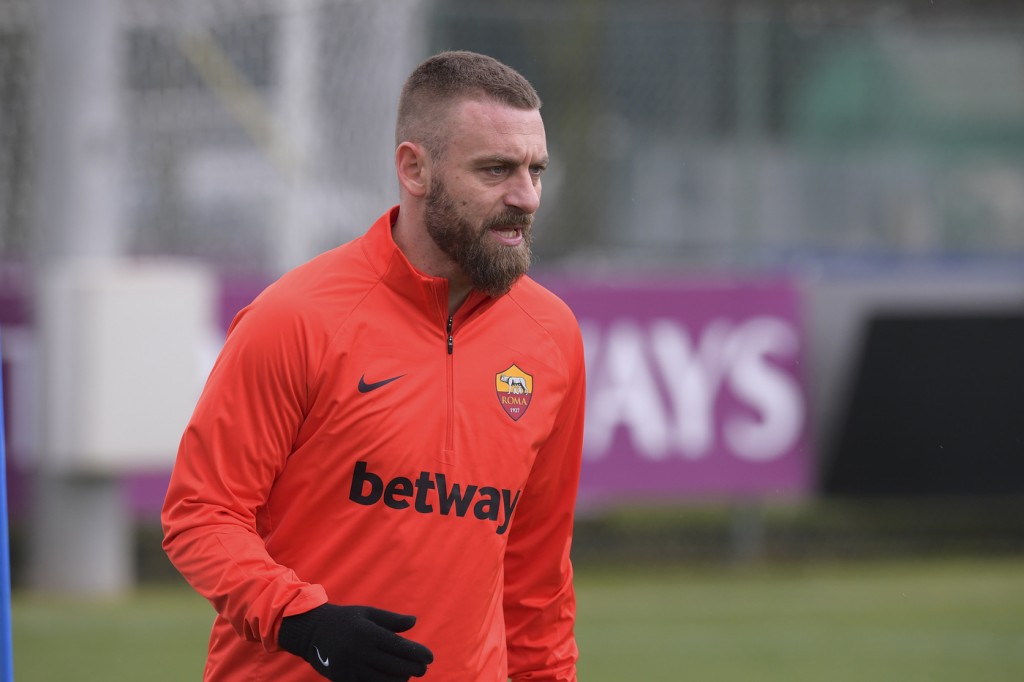 De Rossi AS Roma, seduta di allenamento al Centro sportivo di Trigoria