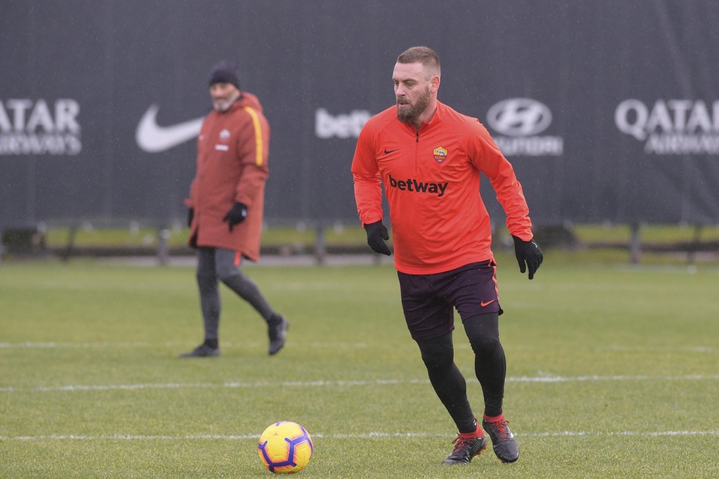 De Rossi AS Roma, seduta di allenamento al Centro sportivo di Trigoria