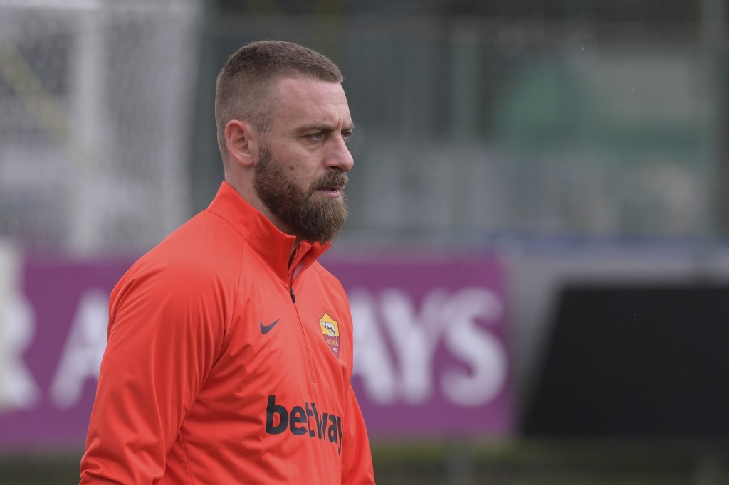 De Rossi AS Roma, seduta di allenamento al Centro sportivo di Trigoria