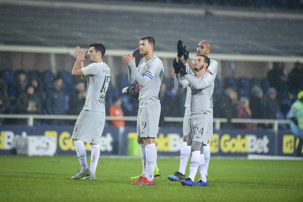 Florenzi Dzeko Atalanta vs Roma - Serie A TIM 2018/2019