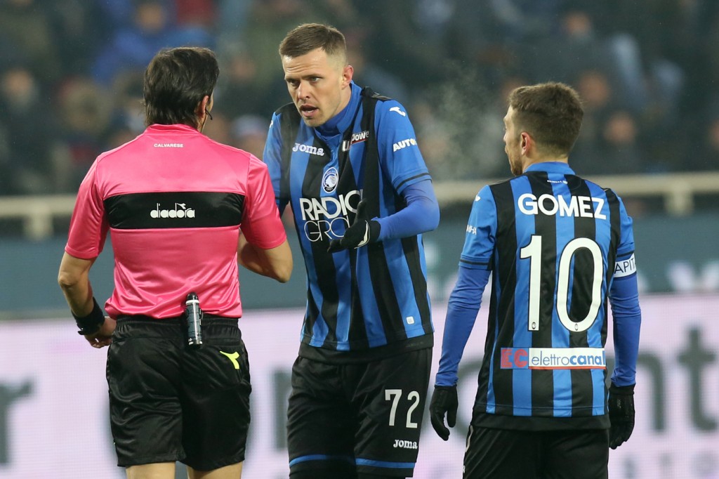 Calvarese Ilicic Gomez Atalanta vs Roma - Serie A TIM 2018/2019