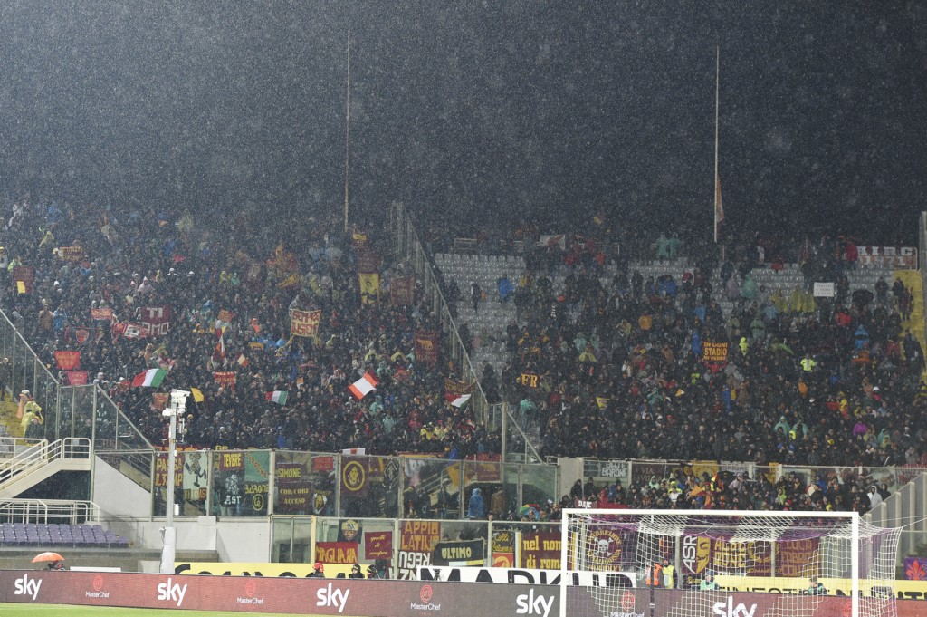 Settore ospiti Sud Fiorentina vs Roma - Coppa Italia 2018/2019