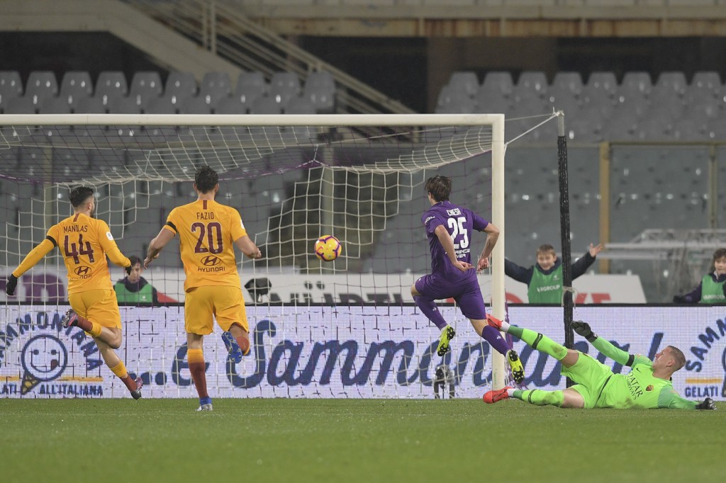 Fiorentina-Roma Chiesa Fazio Manolas