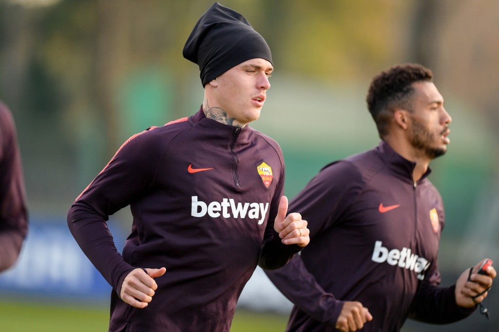 karsdorp AS Roma, allenamento a Trigoria