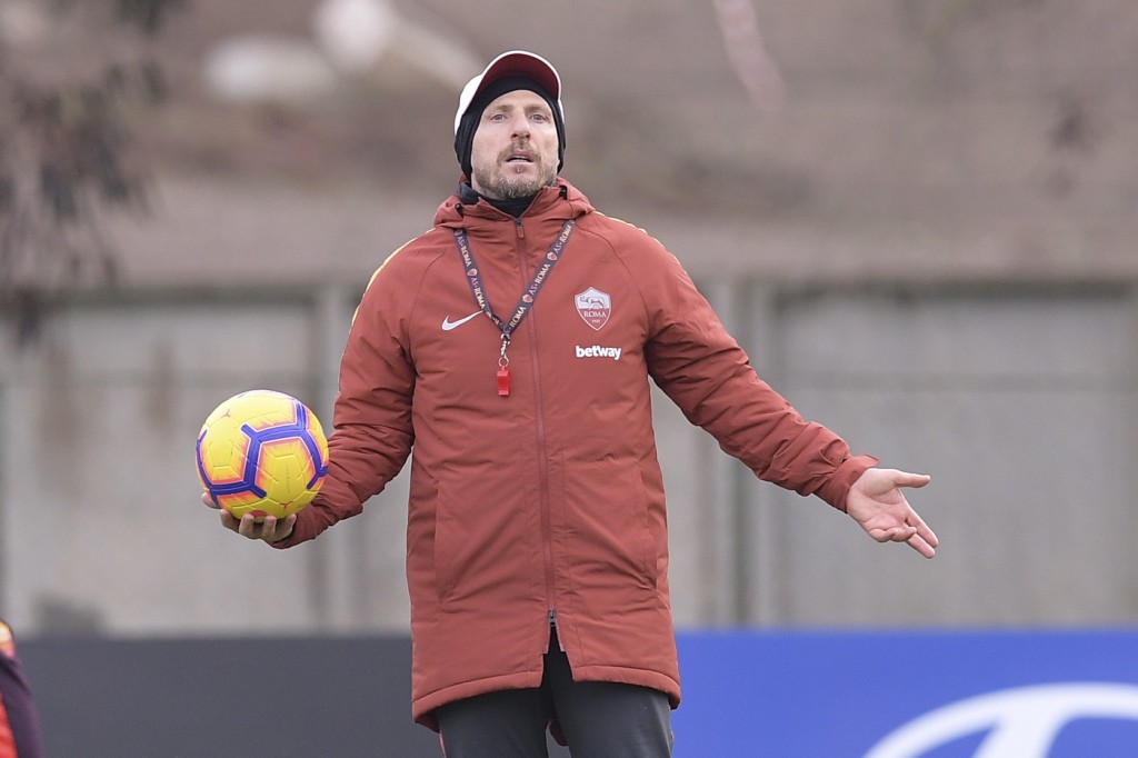 Di Francesco AS Roma, allenamento a Trigoria