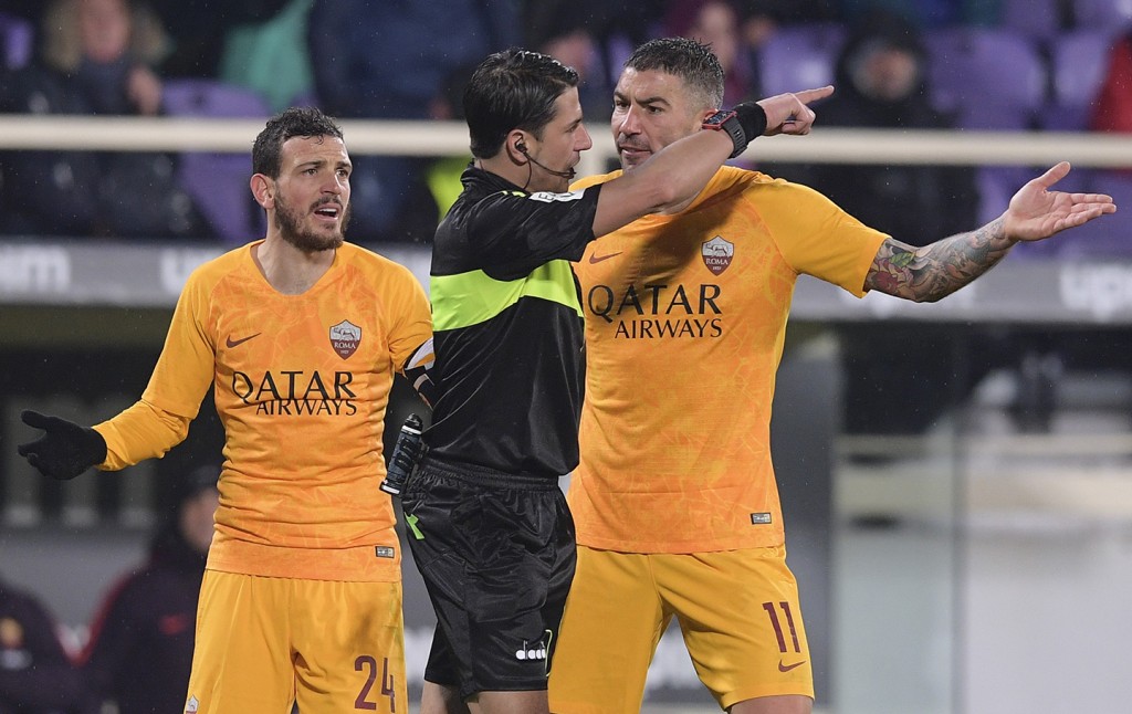 Kolarov Florenzi Manganiello Fiorentina vs Roma - Coppa Italia 2018/2019